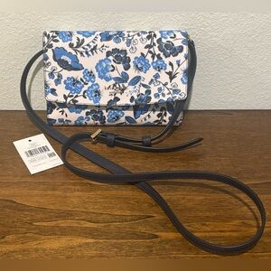 Kate Spade Floral Crossbody Bag in Blue and Black
